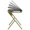 Stellar 36" Wide Craft / Drawing Table with Adjustable Top and Padded Stool Set - Gold, Black